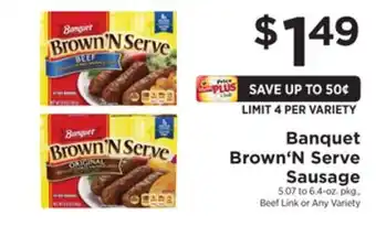 ShopRite Brown'n serve sausage offer