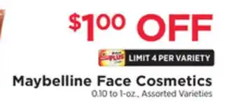 ShopRite Face cosmetics offer