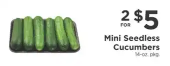 ShopRite Mini seedless cucumbers offer