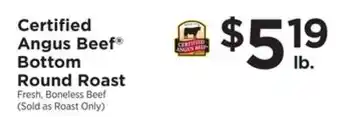 ShopRite Bottom round roast offer