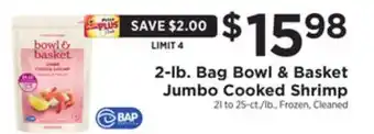 ShopRite 2-lb. bag jumbo cooked shrimp offer