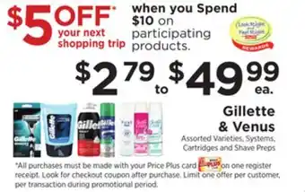 ShopRite Gillette & venus offer