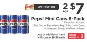 ShopRite Mini cans 6-pack offer