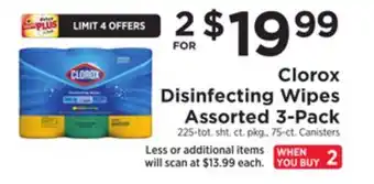 ShopRite Disinfecting wipes assorted 3-pack offer