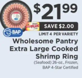 ShopRite Extra large cooked shrimp ring offer