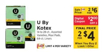 ShopRite U by kotex offer