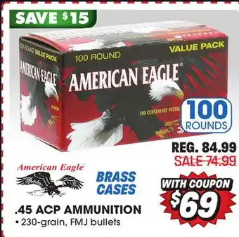 Big 5 Federal american eagle .45 acp ammo offer