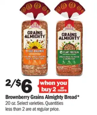 Meijer Brownberry grains almighty bread offer
