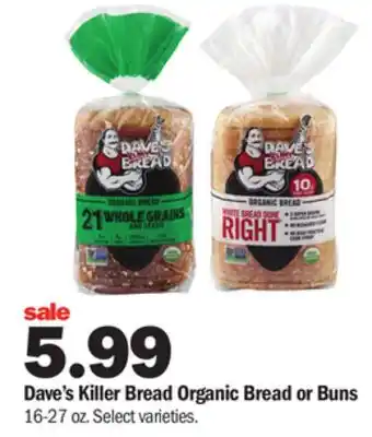 Meijer Dave's killer bread organic bread or buns offer