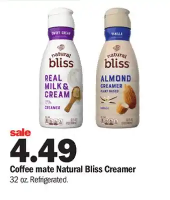 Meijer Coffee mate natural bliss creamer offer