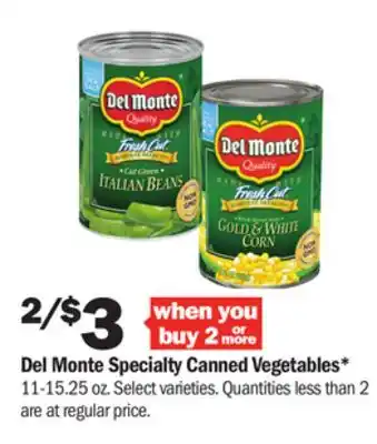 Meijer Del monte specialty canned vegetables offer