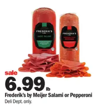 Meijer Frederik's by meijer salami or pepperoni offer