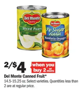 Meijer Del monte canned fruit offer