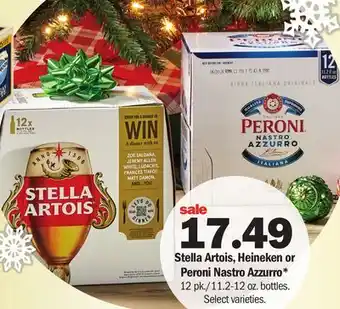 Meijer Stella artois, heineken or peroni nastro azzurro offer
