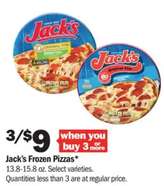 Meijer Jack's frozen pizzas offer