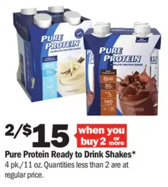 Meijer Pure protein ready to drink shakes offer