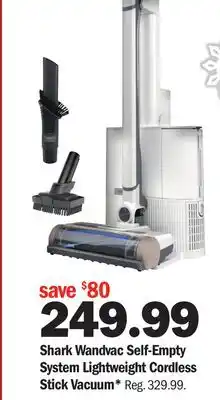Meijer Shark wandvac self-empty system lightweight cordless stick vacuum offer