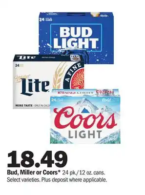 Meijer Bud, miller or coors offer