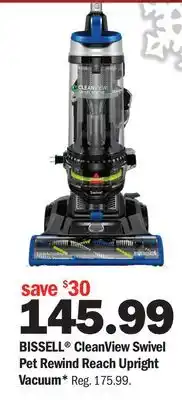 Meijer Bissell cleanview swivel pet rewind reach upright vacuum offer