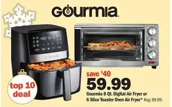 Meijer Gourmia 8 qt. digital air fryer or 6 slice toaster oven air fryer offer