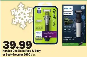 Meijer Norelco oneblade face & body or body groomer 5000 offer