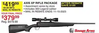 Dunham's Sports Savage arms axis xp rifle package offer
