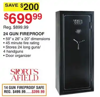 Dunham's Sports Sports afield 14 gun fireproof safe offer