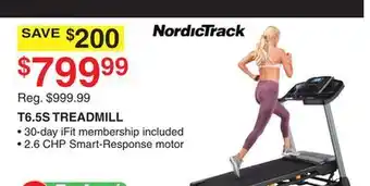 Dunham's Sports Nordictrack t6.5s treadmill offer