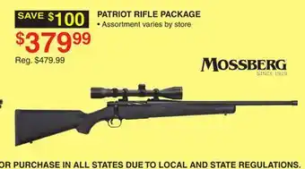 Dunham's Sports Mossberg patriot rifle package offer