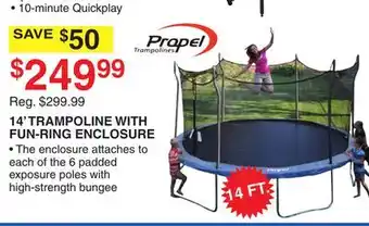Dunham's Sports Propel 14' trampoline with fun-ring enclosure offer