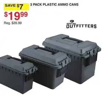 Dunham's Sports Outfitters 3 pack plastic ammo cans offer