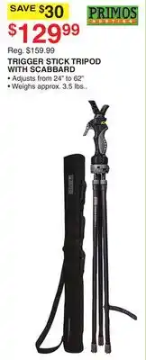Dunham's Sports Primos trigger stick tripod with scabbard offer