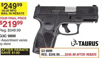 Dunham's Sports Taurus g3c 9mm offer