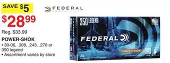 Dunham's Sports Federal power-shok offer
