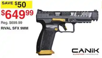 Dunham's Sports Canik rival sfx 9mm offer