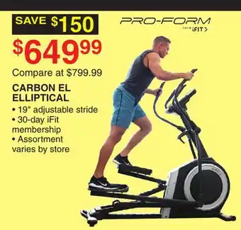Dunham's Sports Pro-form carbon el elliptical offer