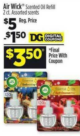 Dollar General Air Wick Scented Oil Refill offer