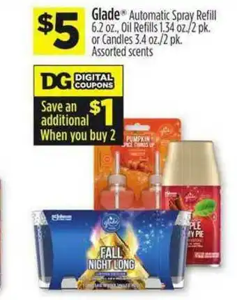 Dollar General Glad Automatic Spray Refill offer