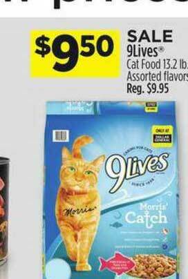 Dollar General 9lives Cat Food offer