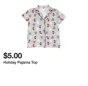 Five Below Holiday pajama top offer