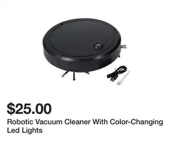 Five Below Robotic vacuum cleaner with color-changing led lights offer