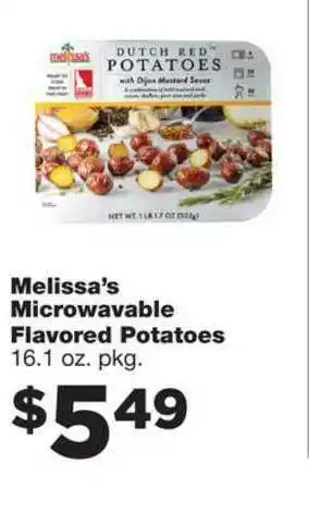 Family Fare Melissa's Microwavable Flavores Potatoes offer