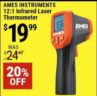 Harbor Freight Tools Ames Instruments 12:1 Infrared Laser Thermometer 20% Off offer