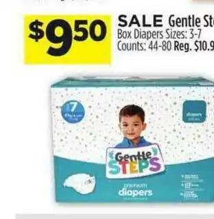 Dollar General Gentles Steps Box Diapers Sizes offer