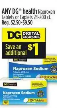 Dollar General Any Dg Health Naproxen Tablets Or Caplets offer