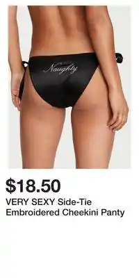 Victoria's Secret Very sexy side-tie embroidered cheekini panty offer