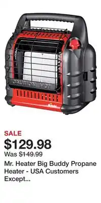 Cabela's Mr. heater big buddy propane heater - usa customers except massachusetts offer