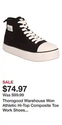 Cabela's Thorogood warehouse won athletic hi-top composite toe work shoes for men offer