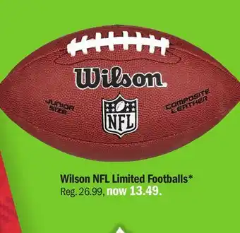 Meijer Wilson nfl limited footballs offer