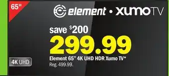Meijer Element 65 4k uhd hdr xumo tv offer